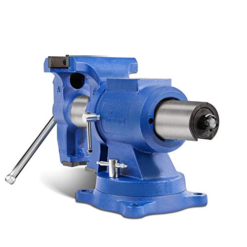 Forward DT08125A 5-Inch Heavy Duty Bench Vise 360-Degree Swivel Base and Head with Anvil (5