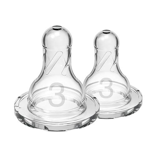 Image of Dr. Brown's Dr Brown Natural Flow Level 3 Narrow Nipple Set Of 2 (6M+) Clear