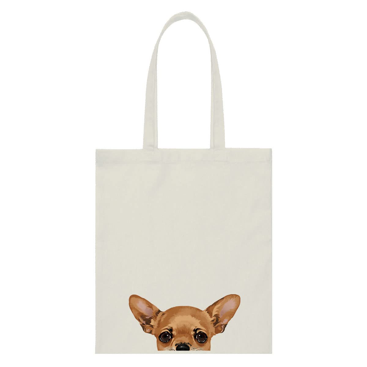 WIRESTER Canvas Tote Bag for Women & Girls - Beach, Grocery & Travel Tote - Cute Dog