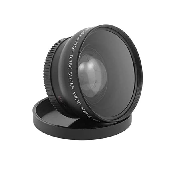 Color Yun Praktisches 58MM 0,45 X Weitwinkel Makroobjektiv Geeignet für 58M KameraobjektivSchwarzSchwarz – Bild 4