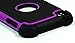 Bastex iPod Touch 4 Case, Hybrid Slim Fit Black Rubber Silicone Cover Hard Plastic Purple & Black Shock Case for Apple iPod Touch 4, 4th Generation