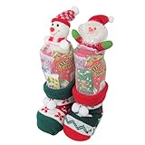 クリスマスブーツ マスコット付ニットブーツ2個1セット お菓子入り 創作パズル「ジェリック」付き | クリスマス パーティ ギフト プレゼント