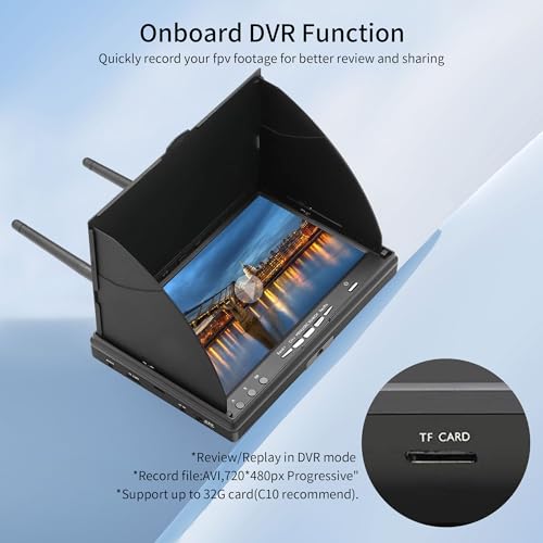 Image of SPEEDY BEE 7Inch Portable FPV Monitor: 5.8Ghz 7 inch Screen with DVR 40CH Receiver 800 x 480 LCD Display Built-in Battery for FPV
