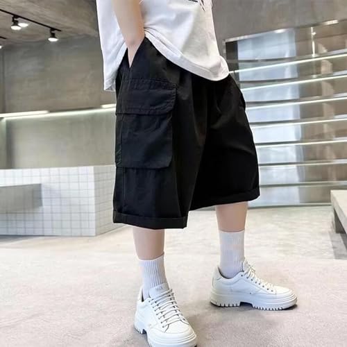 Boys Cargo Shorts Outdoor Hiking Shorts Lightweight Athletic Short Elastic Waist Bermuda Short Casual SummerShorts2