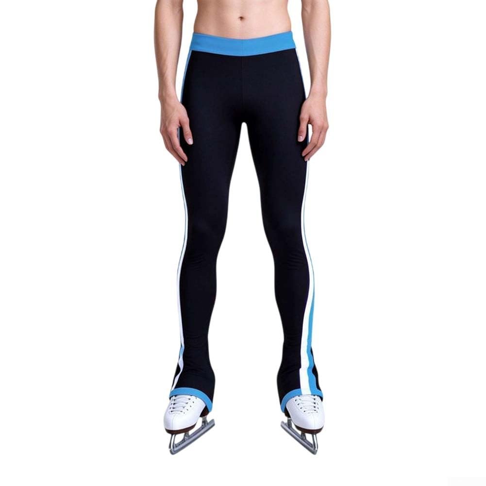 Pantaloni da allenamento impermeabili a righe per pattinaggio artistico, leggings traspiranti ad alta elasticità per donne e ragazze, collant sportivi ad asciugatura rapida, per pratica e