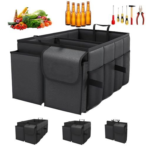 RICKMASK Organizador Maletero Coche: Organizador de Coche para Almacenamiento Plegable con 2 Compartimentos Estándar, reforzada y robusta, antideslizante, camper furgoneta accesorios RICKMASK Organizador Maletero Coche: Organizador de Coche para Almacenamiento Plegable con 2 Compartimentos Estándar, reforzada y robusta, antideslizante, camper furgoneta accesorios