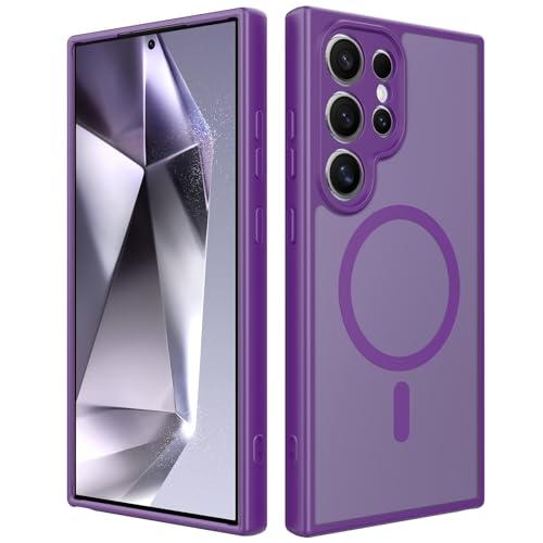 Coque Samsung S26 Ultra magnétique avec silicone rigide protecteur violet