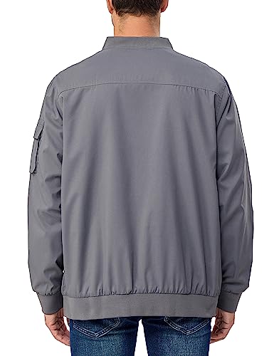Image of Little Donkey Andy Men's Lightweight Bomber Jacket Causal Fashion Flight Windbreaker Fall Spring Outdoor Coat