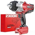 DIYtoolifz 1700 Ft-lbs (2300 Nm) Impact Wrench 1/2 inch Compatible with Milwaukee18V, High Torque Cordless Impact Driver, Brushless Electric Impact Gun Drill with 4 Modes & LED Light for Car, Truck
