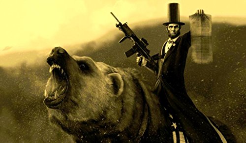 Lincoln Riding Bear TCG playmat, gamemat 24" wide 14" tall for trading card