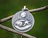 Baldur Jewelry - Sleeping Fox in Full Moon Forest Nature Necklace Pendant - 925 Sterling Silver Casting - Handmade in Our Workshop - Comes With Chain - Jewelry Amulet (sterling-silver) #2