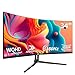 CRUA 34 Inch Curved Gaming Monitor, 21:9 WQHD 3440x1440 165/180Hz 1500R Ultrawide Computer Monitor Support Freesync,PBP, HDMI 2.0 & DP 1.4, Wall Mountable/Tilt Adjustable-Black