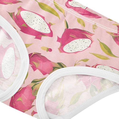 Wusikd Dragon Fruits Pink Girls' Underwear Cotton Girls Briefs Soft Toddler Underwear 2T4