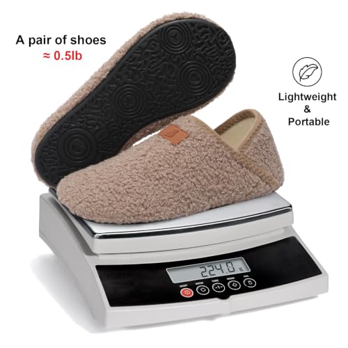 Image of Fires Womens Mens Slippers with Rubber Sole Soft-Lightweight House Slipper Socks Around House Shoes Non Slip Indoor /Outdoor