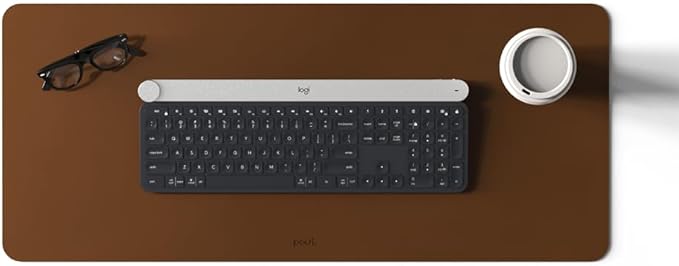 Alfombrilla escritorio POUT TekDec cuero vegano 80x34 cm marrón canela miniatura 3