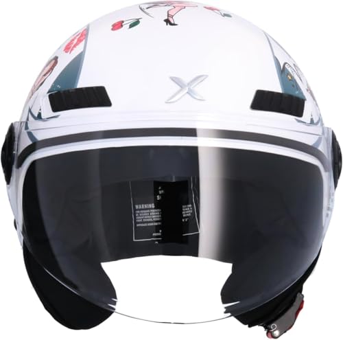 Casque moto Shiro BYUP Blanc Taille S, la solution confort anti-pression