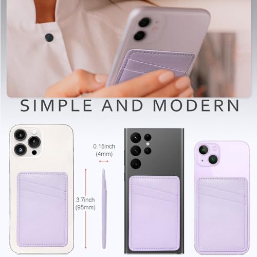 Tarjetero de cuero para teléfono compatible con iPhone y Android color blanco 2