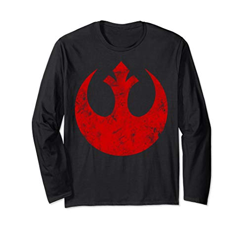 Star Wars Big Red Rebel Distressed Logo Long Sleeve Tee