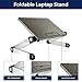 WorkEZ Light Adjustable Height Laptop Stand for Desk, Ergonomic Laptop Holder, Foldable Computer Stand, Cooling Computer Holder Notebook Riser for Desk, Silver