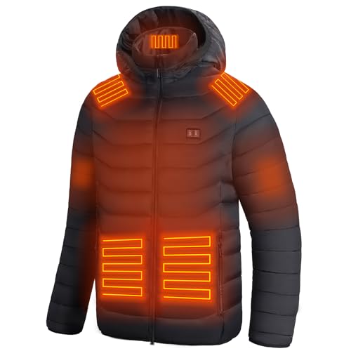 CHANGEOWN Heated Jackets for Women & Men, Dual-Control 15 Heating Zones Unisex Heating Jacket Coat...
