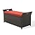 Ulax furniture Outdoor Storage Bench Rattan Style Deck Box w/Cushion