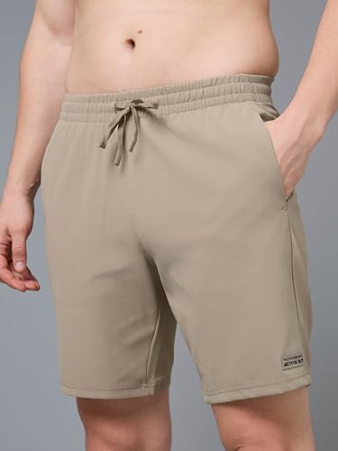 Image of TECHNOSPORT Men's Active Out Shorts ELASTOPLUS Stretch Quick Dry Sports Shorts for Gym Running Training Slim Fit Pocket UPF50+ Anti Odour