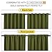 NICETOWN Bedroom Curtains Holiday Christmas Decor - (Olive Green) 52 inches x 63 inches, Double Panels, Thermal Insulated Rod Pocket/Back Tab Blackout Curtains for Window
