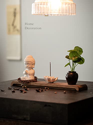 Estatua Baby Buddha de porcelana blanca 4 pulg miniatura 3