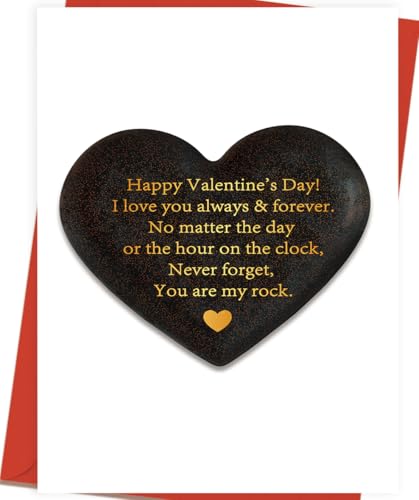 OJsensai Funny Stone Shape Valentines Day Card for Husband Wife,