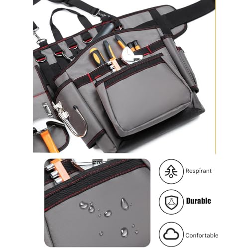 Veste de travail renforcée avec ceintures à outils et bretelles de chantier - 7
