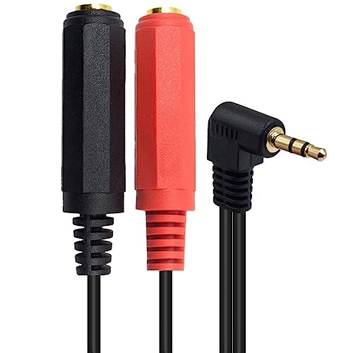 Adaptador de audífonos 3.5mm a 6.35mm, cable divisor de audio 20 cm miniatura 4