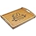 My Personal Memories Engraved Wooden Serving Platter Tray with Handles and Legs - Customized and Custom Monogrammed (Without Legs)