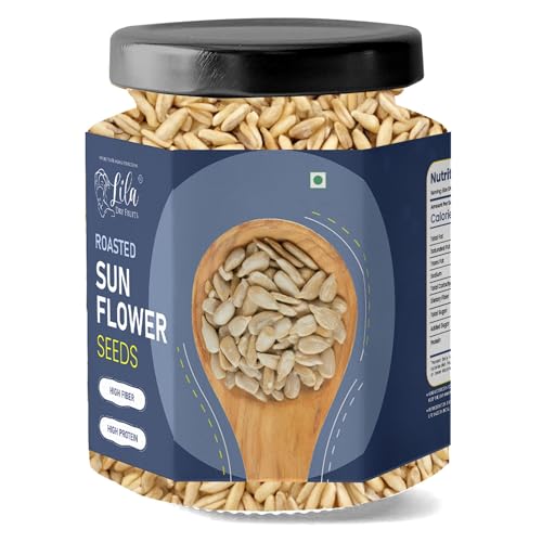 Image of LILA DRY FRUITS Roasted Sunflower Seeds 100 Grams | Crunchy Healthy Snack High Fibre Plant Based Seeds | Ideal for Daily Snacking, Salads, Baking & Toppings Perfect for Gifting