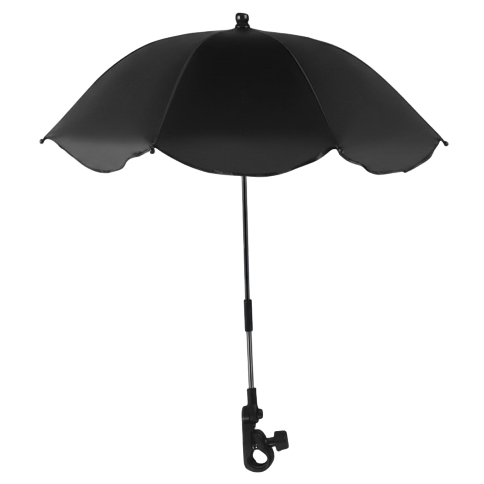 Faroby Chair Umbrella with Clamp, 360° Adjustable Clip on Umbrella for Chair with UPF 50+ Sun Protection for Outdoor Stroller Camping Fishing Black — image 1