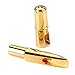 Aibay Gold Plated Metal Bb Soprano Saxophone Mouthpiece with Cap and Ligature #7