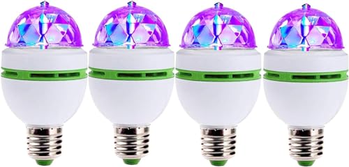 NAWTOR RGB Color Rotating Bulb E27 3W LED Bulbs LED Strobe Light Bulb