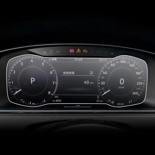 QADFTGY Navigation Protective Film Compatible With VW For Golf 7 MK7 2018 2019 2020 Car GPS Navigation And Dashboard Tempered Glass Screen Protector Protective Film(Dashboard)