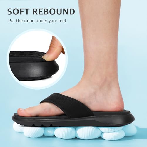 STQ Orthopedic Flip Flops for Women | Memory Foam Flip-flops for Plantar Fasciitis with Arch Support Pain Relief3