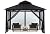 MASTERCANOPY Outdoor Garden Gazebo for Patios with Stable Steel Frame and Netting Walls (8x8,Black)