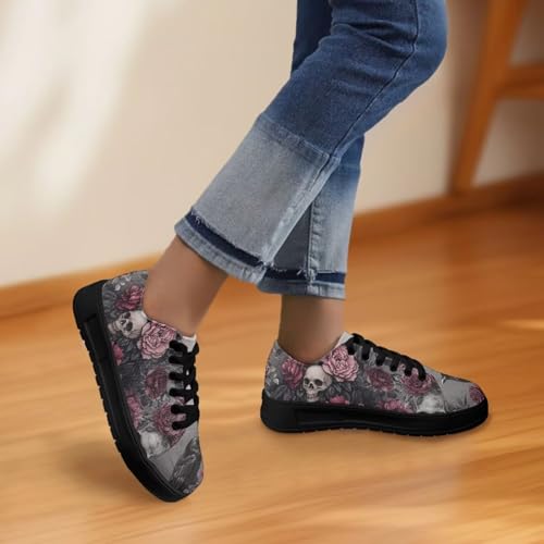 Women's Casual Canvas Shoes Comfortable Low Top Walking Shoes Classic Polyester Upper Arch Support Canvas Sneakers4