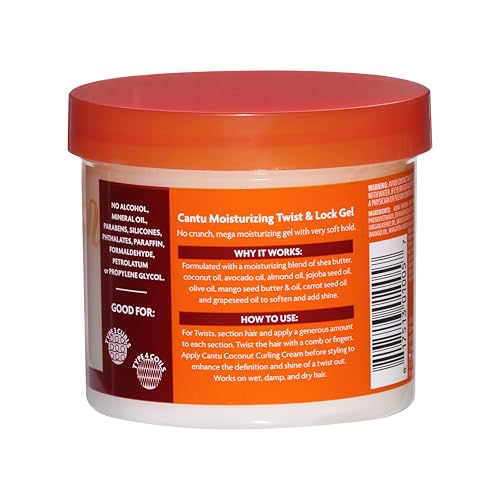 Cantu Shea Butter For Natural Hair Moisturizing Twist & Lock Gel, 13 Ounce (Pack of 1) (07005-12/3EU)