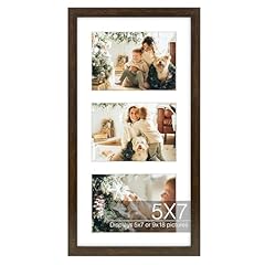 Wood - Dark Brown With White Mat