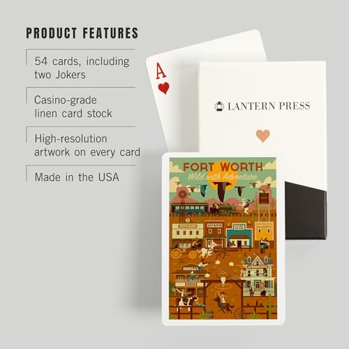 Baraja de 52 cartas poker Fort Worth Texas Geométrica miniatura 3