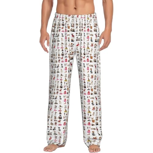 Pyjama homme motif chihuahua carlin anti-irritation pour sommeil réparateur