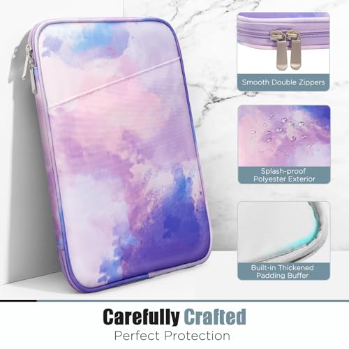 Image of TiMOVO 13 Inch Tablet Sleeve with Pocket, Watercolor Purple | For iPad Air 13 inch M3 2025, iPad Pro 13 inch /12.9 inch, Galaxy Tab S9 /S10 Plus /S9 FE+ 12.4 inch, Remarkable Paper Pro 11.8 inch