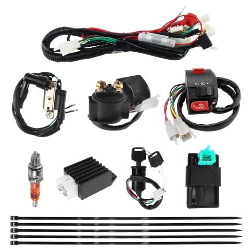Image of PRO BAT Full Wiring Harness Coil CDI Spark Plug Kits | for 50cc 70cc 90cc 110cc 125cc 140cc 150cc Chinese 4-Stroke ATV Quad Pit Dirt Bike Buggy Go Kart