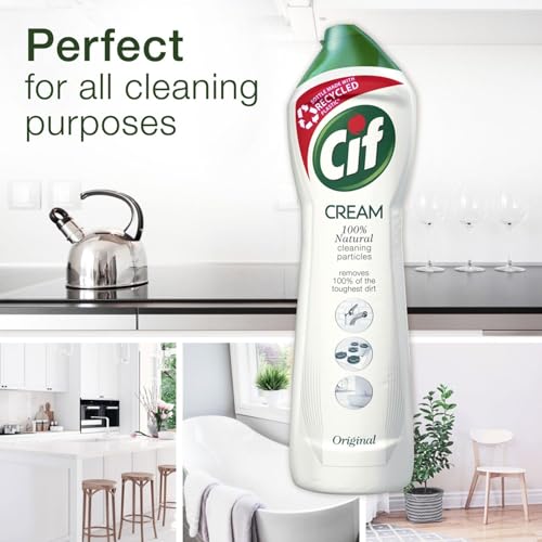 Image of Cif Original Cream Multipurpose Surface Cleaner enriched with a fresh, ocean scent made cleaning particle Pack of 3