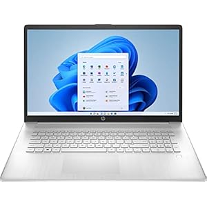 HP Laptop FHD de 17.3 pulgadas, AMD Ryzen 5 5500U (Beat i5-10500) de 6 núcleos hasta 4.0 GHz, 8 GB de RAM, 256 GB NVMe SSD, USB-C, teclado numérico, huella digital, HDMI, cámara web, WiFi, Win 10S,