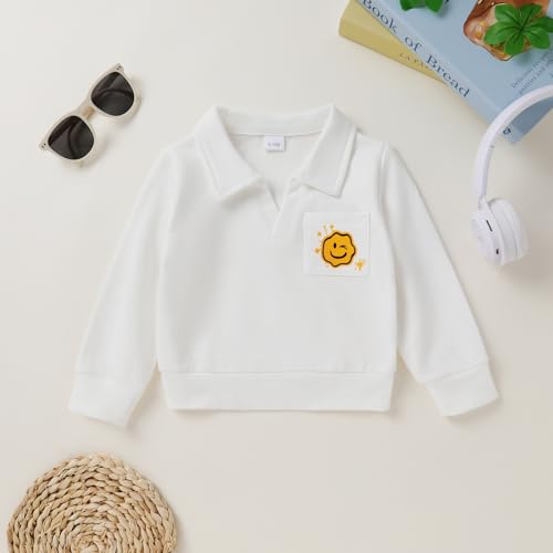 Happy Town Toddler Sweatshirt Boy Girl Fall Outfits Long Sleeve Solid Color Top Pullover Blouse Shirt Baby Winter Clothes2