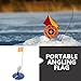 VICASKY Ice Fishing Tip-up Flag Portable Automatic Floating Winter Angling Flag with Hook and Line for Ice Fishing Supplies